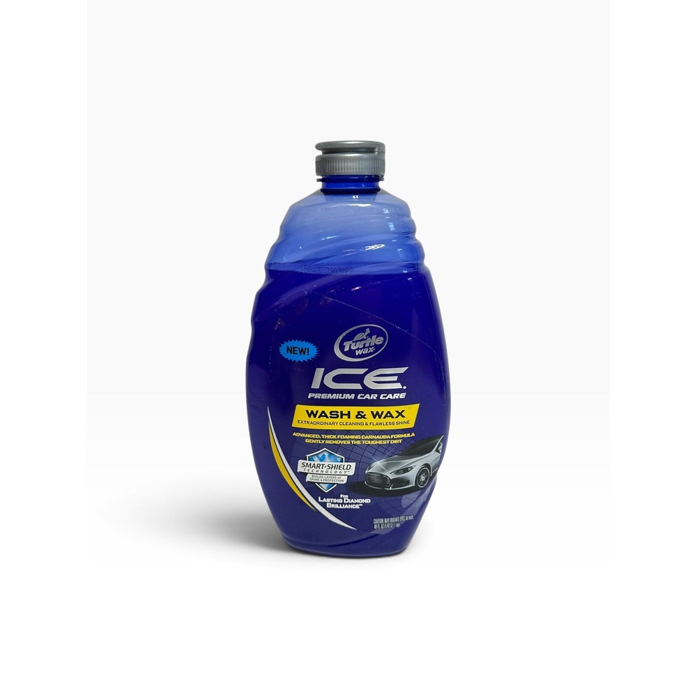Turtle Wax ICE Wash & Wax 48oz Blue New Premium Car Care Smart-Shield Technology